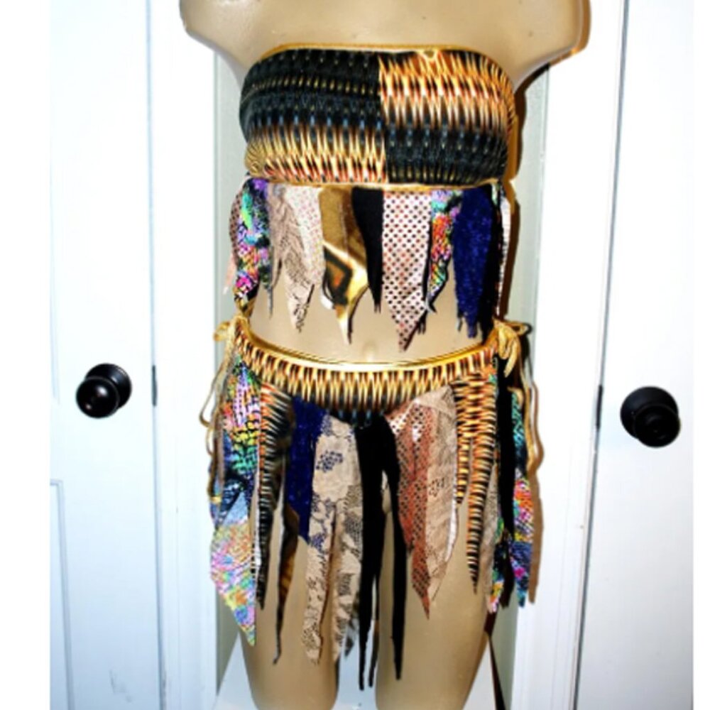 OOAK Dark Woodland fairy costume, Exotic dancer, rave,clubwear